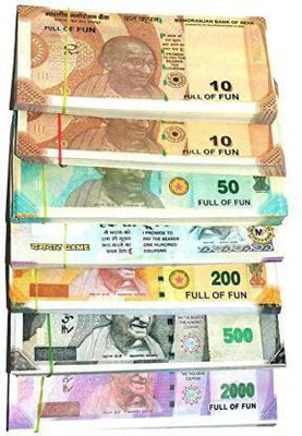 LIYANCE INDIAN FAKE DUMMY NOTES. DUMMY CURRENCY NOTES FOR KIDS. 450 PCS MULTICOLOR MONEY Gag Toy(Multicolor)