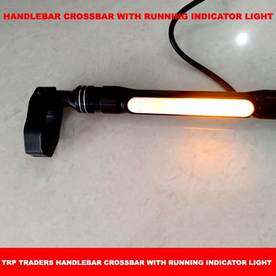 TRP Traders UNIVERSAL 7/8'' 22MM LED CNC ALUMINUM MOTORCYCLE HANDLEBAR CROSS BAR (BLACK) Handle Bar(Black)