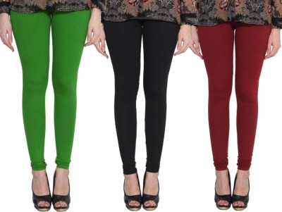 Clarita Churidar  Ethnic Wear Legging(Green, Black, Maroon, Solid)