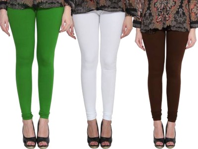 Clarita Churidar  Ethnic Wear Legging(Green, White, Brown, Solid)