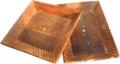 Nohunt VG Wooden Food Serving Hand Crafted Carved Tray Tray(Tray)
