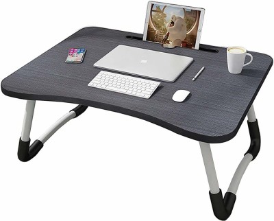 Luhi Wood Portable Laptop Table  (Finish Color - Black)