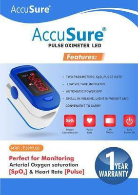AccuSure FS10C Pulse Oximeter(Blue and White)