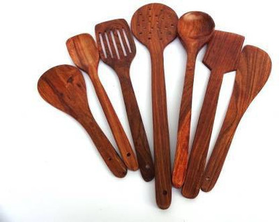 Rize Creations Beautiful Sheesham Spoons Wooden Soup Spoon, Serving Spoon, Dessert Spoon, Measuring Spoon, Table Spoon, Salad Spoon Set(Pack of 7) deal from flipkart Rize Creations Beautiful Sheesham Spoons Wooden Soup Spoon, Serving Spoon, Dessert Spoon, Measuring Spoon, Table Spoon, Salad Spoon Set(Pack of 7) deal from flipkart