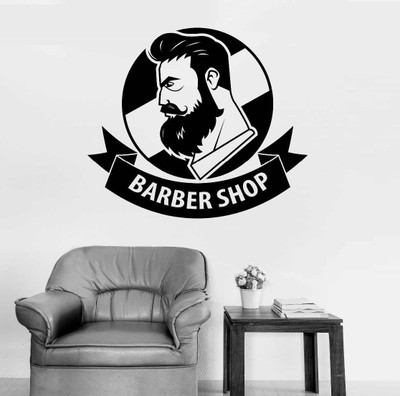 amazinghubsolution 58 cm a-barber-8 Self Adhesive Sticker(Pack of 1)