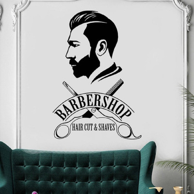 amazinghubsolution 58 cm a-barber-11 Self Adhesive Sticker(Pack of 1)