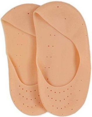 Majron Anti Crack Full Length Silicone Protector Moisturizing Socks Heel Support (Beige) Heel Support