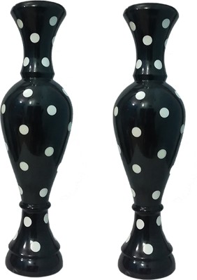 gift shop Wooden Vase(24 inch, Black)