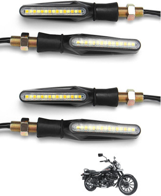 AuTO ADDiCT Front, Rear, Side LED Indicator Light for Bajaj Avenger 220 DTS-i(Yellow)