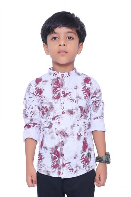 MADE IN THE SHADE Boys Printed Casual White Shirt