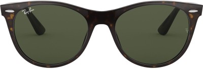 Ray-Ban Retro Square Sunglasses(For Men, Green)