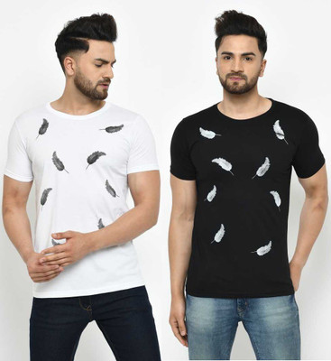 stylesmyth Printed Men Round Neck Multicolor T-Shirt