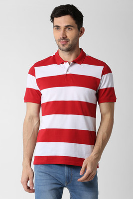 peter-england-striped-men-polo-neck-red-t-shirt