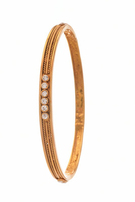 JFL Jewellery for Less Copper Gold-plated Bangle Set(Pack of 2)