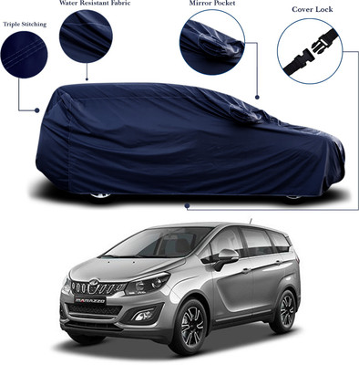 SEBONGO Car Cover For Mahindra Marazzo (With Mirror Pockets)(Blue)