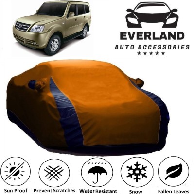 EverLand Car Cover For Tata Sumo Grande MK II (With Mirror Pockets)(Orange, Blue)