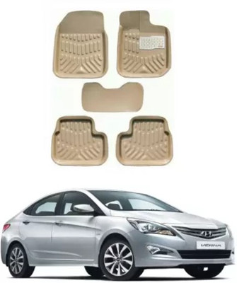 arneja trading company Polyutherine 3D Mat For  Hyundai Verna(Black)