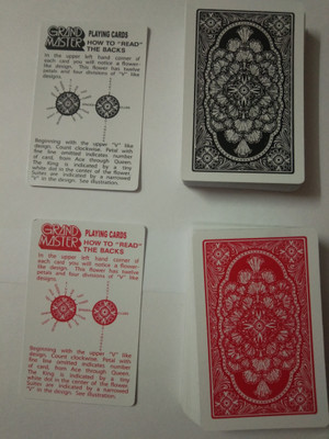 R.s.Magic Tricks Spy Marked Playing Cards (Pack of 2 Deck) Red & Black Best for Flash Cheating Playing Cards Magic(Red, Black)