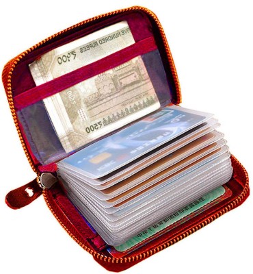 ABYS 20 Card Holder(Set of 1, Red)