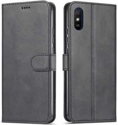 Casotec Flip Cover for Mi Redmi 9A, Mi Redmi 9i(Black, Pack of: 1)