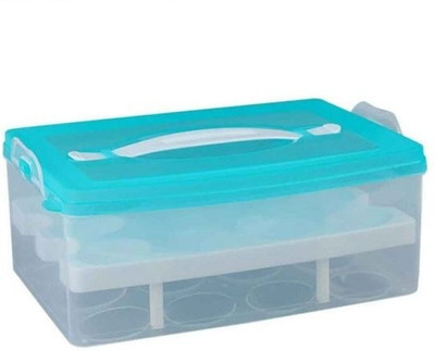 SEASPIRIT Plastic Egg Container  - 2 dozen(Blue)