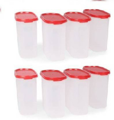 TUPPERWARE Plastic Utility Container  - 1100 ml(Pack of 8, Red)