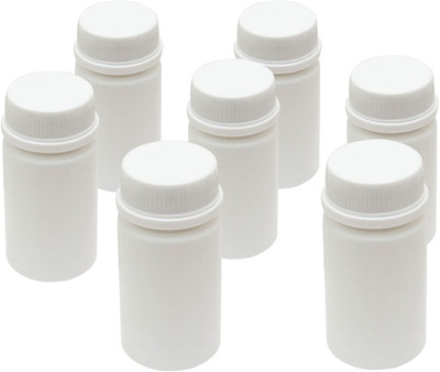 HOMEOTRADE 20 ml Plastic Utility Container (Pack of 100, White) Laboratory Dropper Bottle(Plastic 20 ml Pack of100)