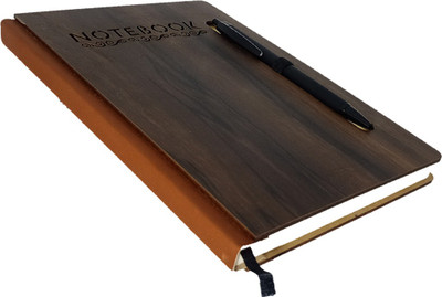 Aum Store Designable Regular Diary Single Rule 300 Pages(Brown)