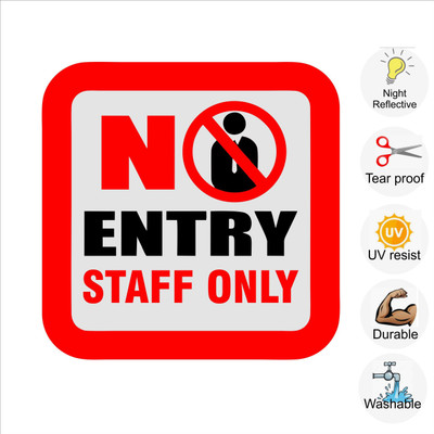 pilot18 NO ENTRY STAFF ONLY Emergency Sign(Reflective Sign)