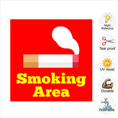 pilot18 Smoking Area Emergency Sign(Reflective Sign)