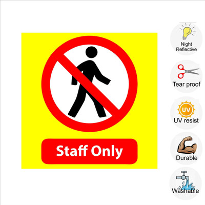 pilot18 STAFF ONLY Emergency Sign(Reflective Sign)