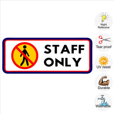 pilot18 STAFF ONLY Emergency Sign(Reflective Sign)