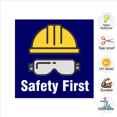 pilot18 Safety First Emergency Sign(Reflective Sign)