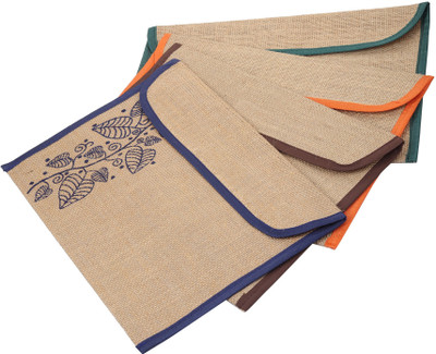 ZesTale Handicraft Jute Document Bag/ Document Holder / Conference Bag(Set Of 2, Multicolor)