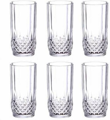 S1Store (Pack of 6) Crystal Spark Touch Seamless Water Juice Glass Set of 6 Pcs 325ml Glass Set(325 ml, Glass)