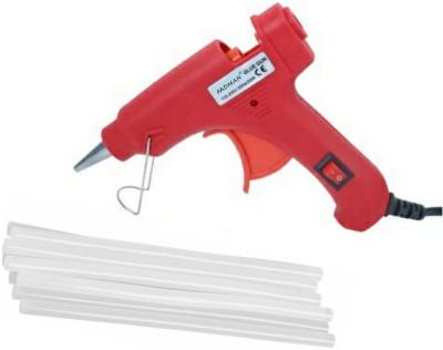 FADMAN 20 WATT (RED) | 7MM 10 GLUE STICKS TRANSPARENT | Standard Temperature Corded Glue Gun(7 mm)