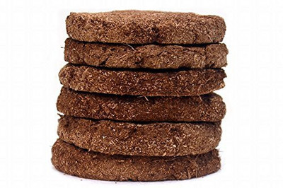 RADHESH Pure & Original Cow Dung Cake Organic Gobar Ka Upla / Kanda for Hawan, Pujan & Religious Purpose Pack of 6