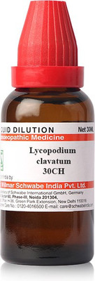 Dr.Willmar Schwabe India Lycopodium Clavatum 30CH Liquid(3 x 30 ml)