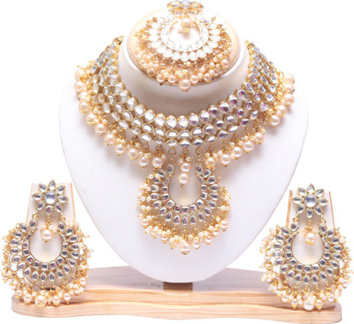 Ethnicking Alloy Gold-plated Gold, Silver Jewellery Set(Pack of 1)