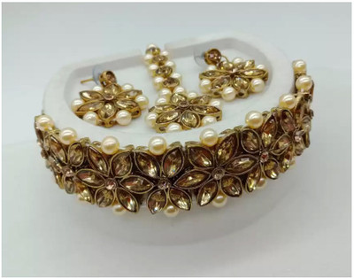 Trendvibz Oxidised Silver Gold Jewellery Set(Pack of 1)