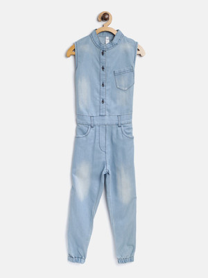 STYLESTONE Washed Girls Jumpsuit