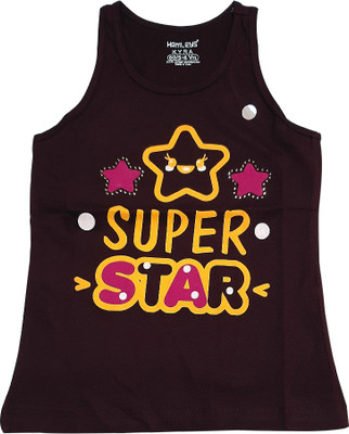 Hamleys Girls Casual Hosiery T-Back Top(Brown, Pack of 1)