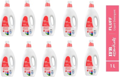 IFB FLUFF LIQUID DETERGENT PACK OF 10 Multi-Fragrance Liquid Detergent(10 x 1 L)