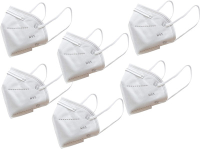 Surat Dream FFP2 5 Layer Reusable Anti - Pollution , Anti - Virus Breathable Face Mask N95 Washable mask respirator 6 KN95 n95 Mask Reusable Reusable, Washable(Free Size, Pack of 6)