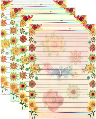 KRASHTIC Designer Sheet For Student for Making Project and Assignment ONE SIDE A4 100 gsm A4 paper(Set of 2, Multicolor)