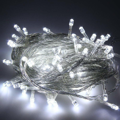 NISCO 20 LEDs 4.7 m White Steady String Rice Lights(Pack of 1)