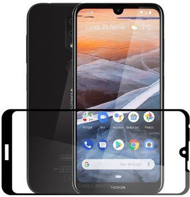 HOBBYTRONICS Edge To Edge Tempered Glass for NOKIA 4.2(Pack of 1)
