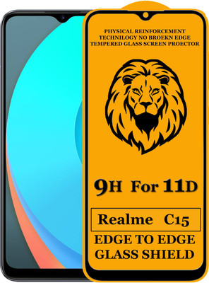 SUNSHINE Edge To Edge Tempered Glass for REALME C15(Pack of 1)