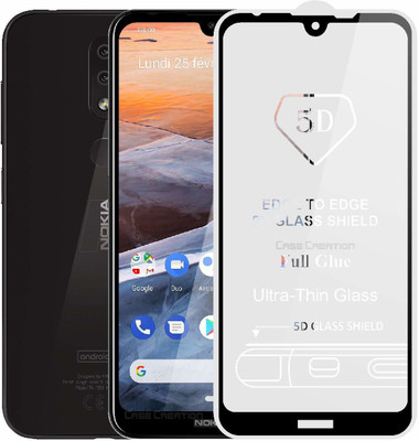 HOBBYTRONICS Edge To Edge Tempered Glass for NOKIA 4.2(Pack of 1)