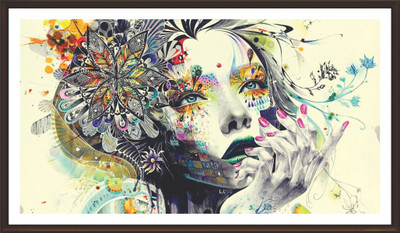 Varadvinayak 60 cm Girl art in magical wall window Self Adhesive Sticker(Pack of 1)